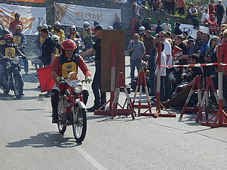 Hans Sawatzki mit Honda CB 50 am Seiberer 2010